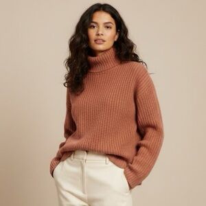 Lapointe Ribbed Turtleneck Sweater – Size Small
